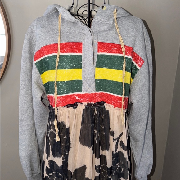 Free People Bali Delilah Maxi Dress Cream Combo Size S - Picture 4 of 10